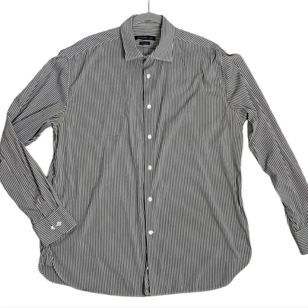 John Varvatos Monochrome Striped Dress Shirt Size 17